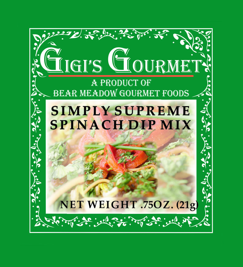 Gigi's Gourmet Simply Supreme Spinach Dip Mix packaging